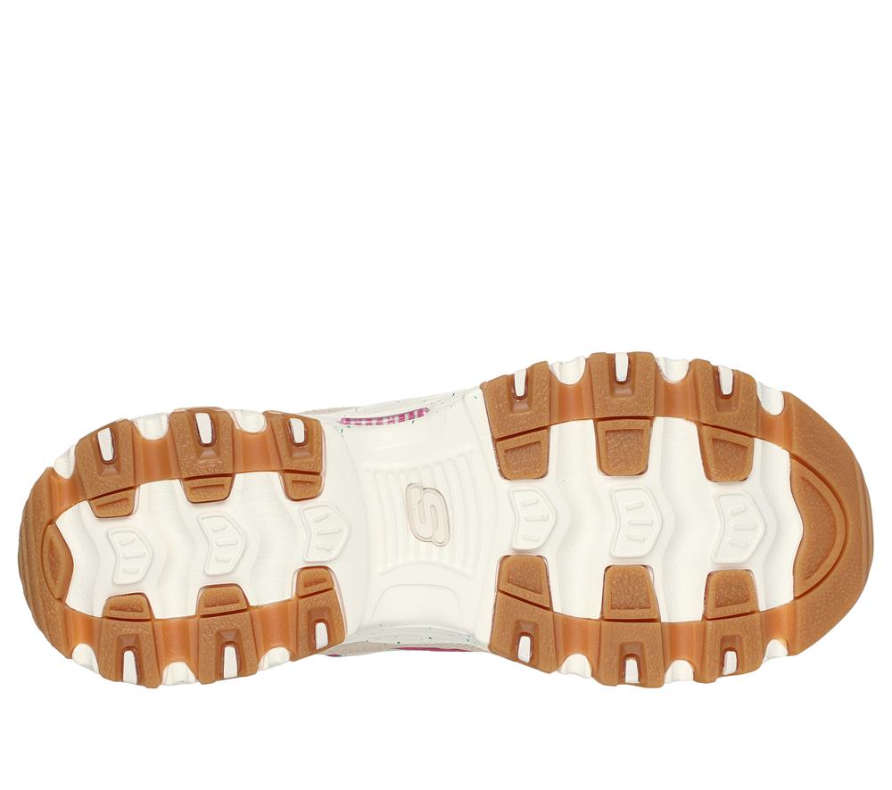 Women Skechers D'Lites - Bold Views Lace Up Shoes Natural / Multicolor  USA |  1285-MAUWX