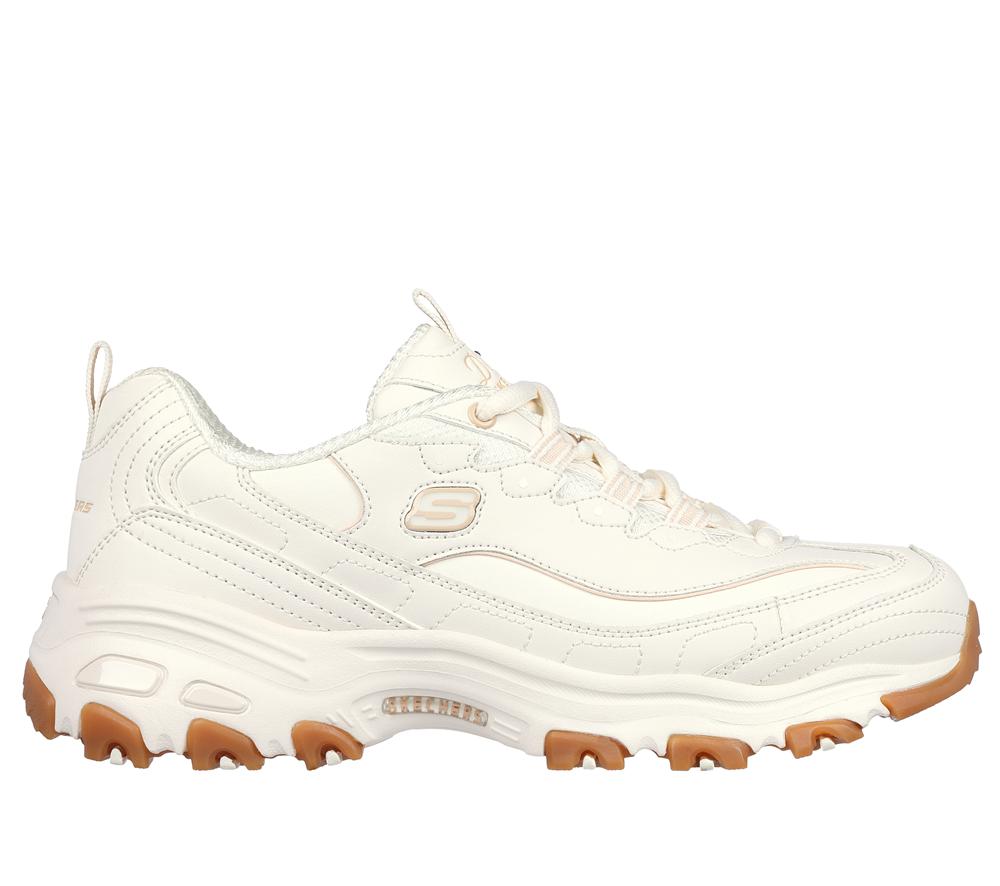 Women Skechers D\'Lites - Good Neutral Lace Up Shoes Off White  USA |  2805-ERSYB