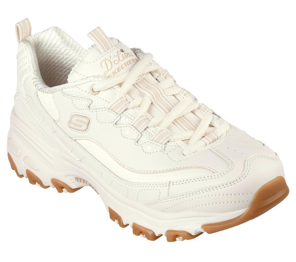 Women Skechers D'Lites - Good Neutral Sneakers Off White  USA |  3286-PRTLY