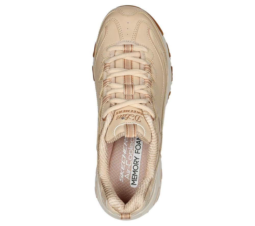 Women Skechers D'Lites - Good Neutral Sneakers Natural White  USA |  5071-JNHXM