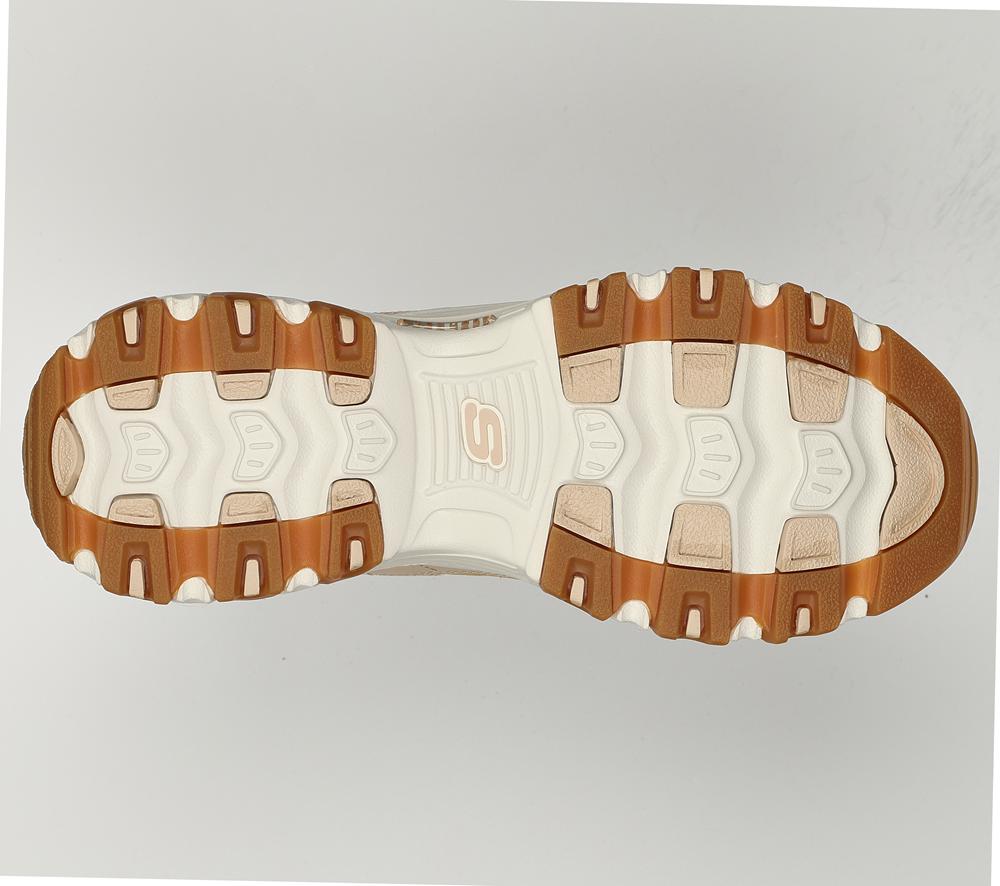 Women Skechers D'Lites - Good Neutral Sneakers Natural White  USA |  5071-JNHXM