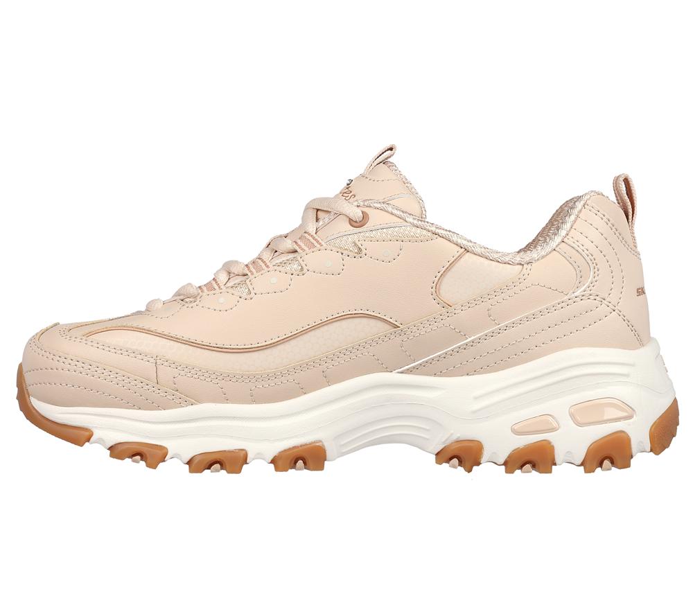 Women Skechers D'Lites - Good Neutral Sneakers Natural White  USA |  5071-JNHXM