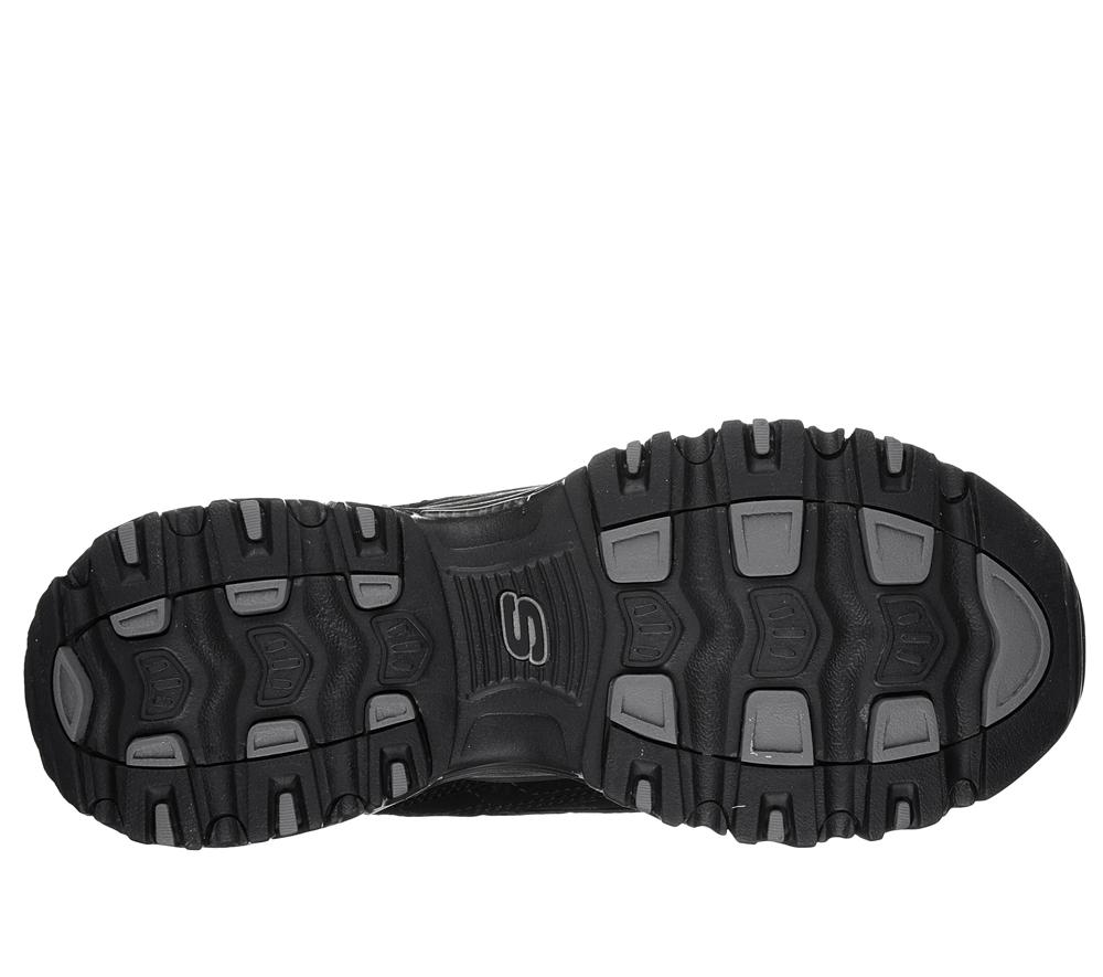 Women Skechers D'Lites - Play On Lace Up Shoes Black  USA |  3870-QBSUH