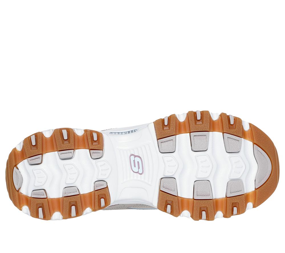 Women Skechers D'Lites - Popular Vote Lace Up Shoes Taupe / Multicolor  USA |  4932-QBINT