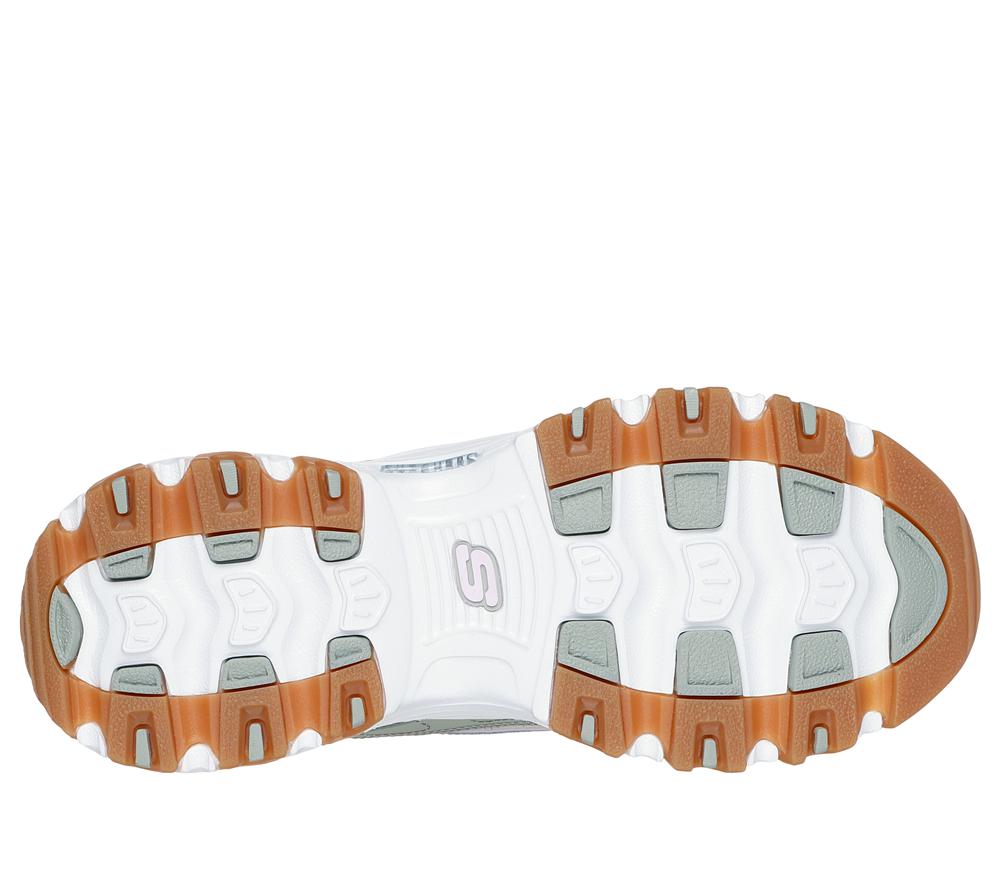 Women Skechers D'Lites - Popular Vote Lace Up Shoes Green / Multicolor  USA |  8076-LAYRF