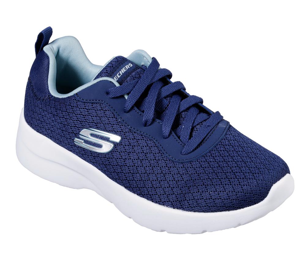 Women Skechers Dynamight 2.0 - Eye to Eye Lace Up Shoes Navy / Light Blue  USA |  4683-IRDBH