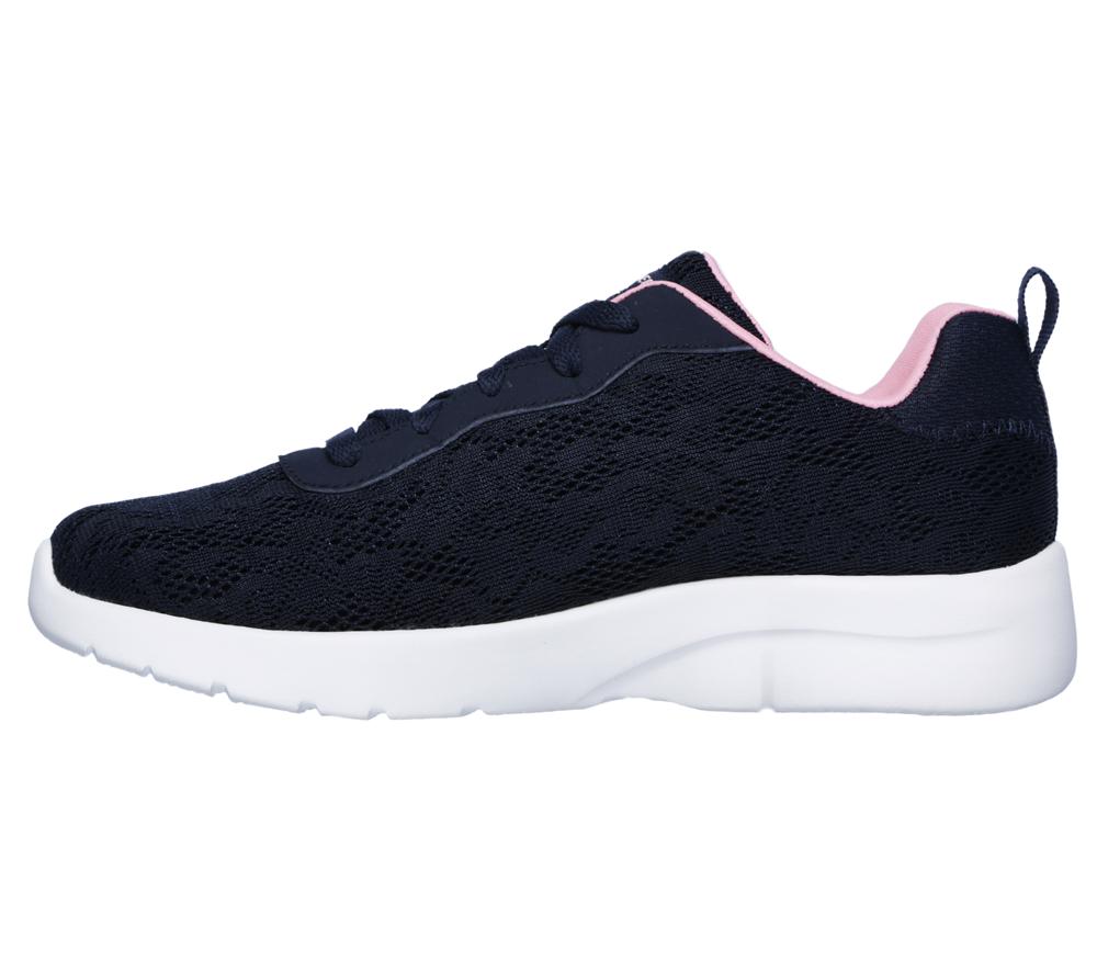 Women Skechers Dynamight 2.0 - Homespun Lace Up Shoes Navy / Pink  USA |  9735-AZGKL