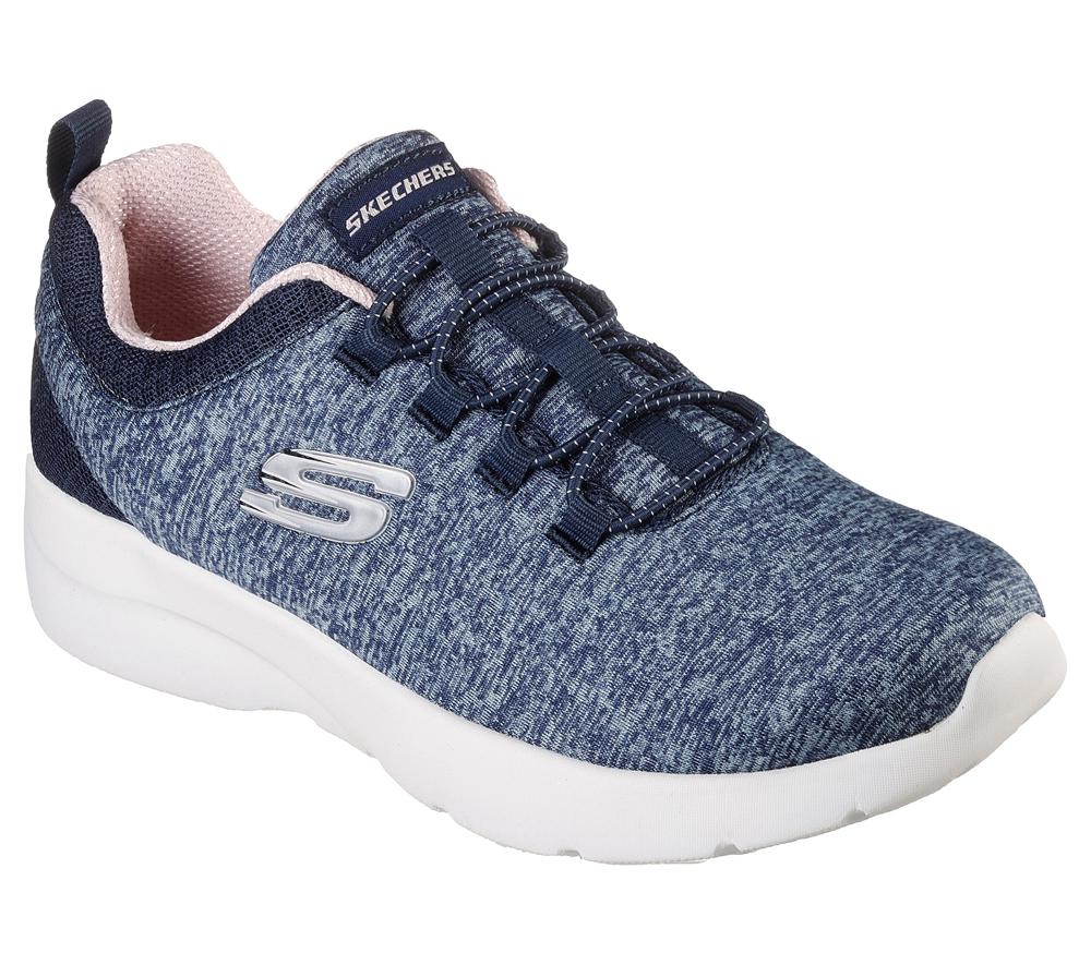 Women Skechers Dynamight 2.0 - In a Flash Slip On Shoes Navy / Pink  USA |  2641-PBTXF