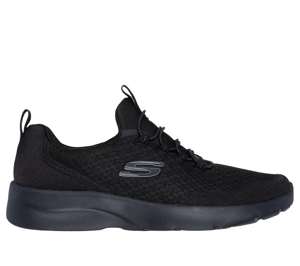Women Skechers Dynamight 2.0 - Real Smooth Sneakers Black  USA |  1294-BXIZV