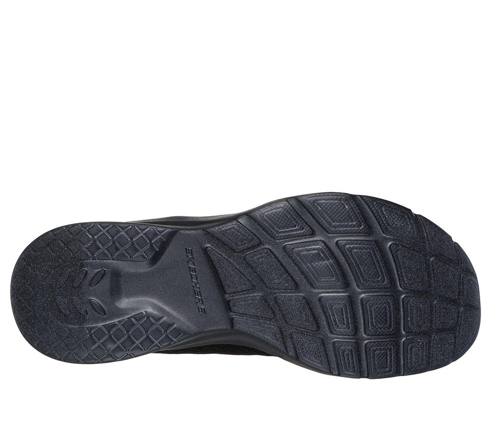 Women Skechers Dynamight 2.0 - Real Smooth Slip On Shoes Black  USA |  0652-GONEC