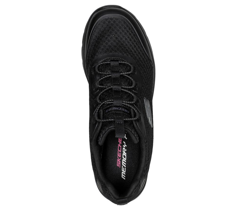 Women Skechers Dynamight 2.0 - Social Orbit Slip On Shoes Black  USA |  5132-FUGWA