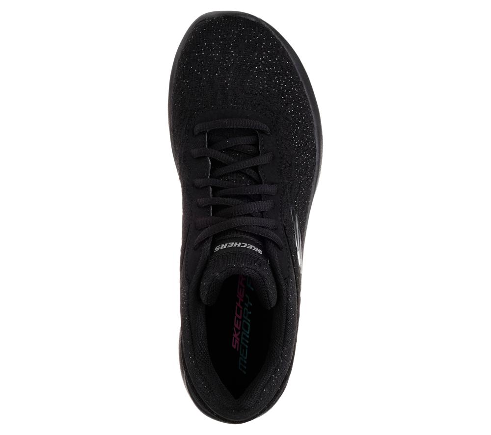 Women Skechers Dynamight - Blissful Lace Up Shoes Black  USA |  1528-SPYZX