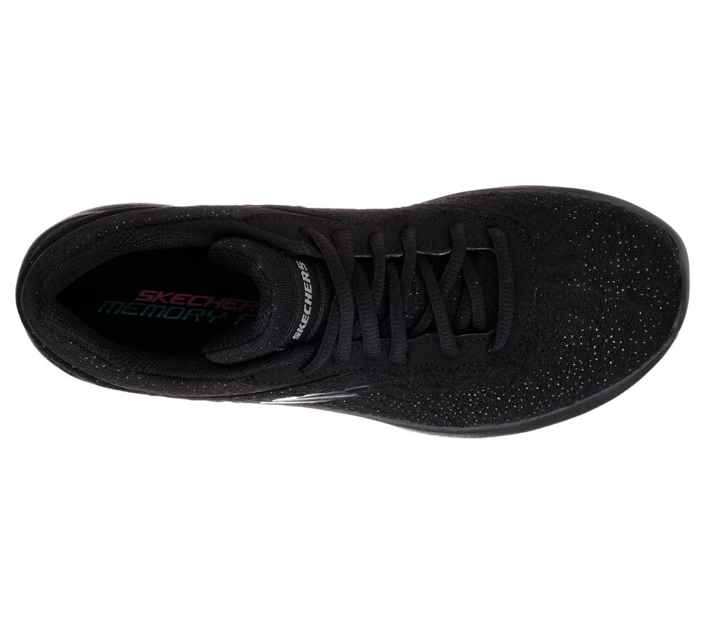 Women Skechers Dynamight - Blissful Lace Up Shoes Black  USA |  1528-SPYZX