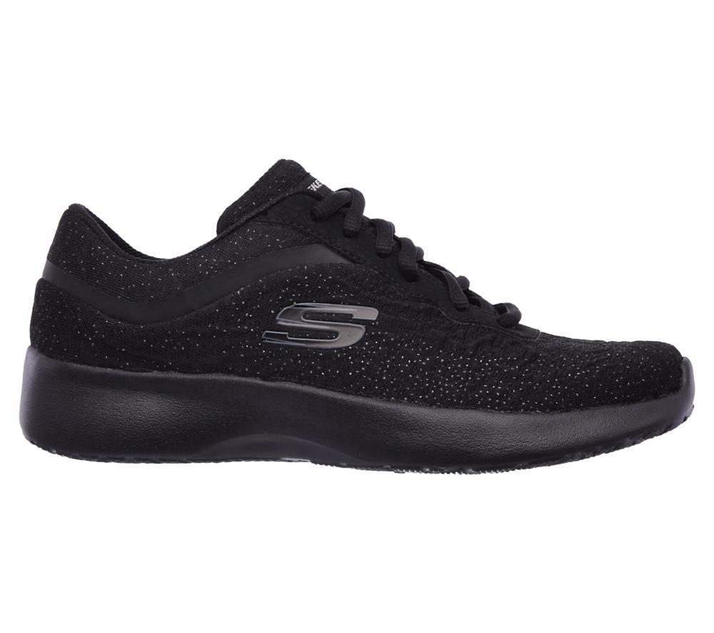 Women Skechers Dynamight - Blissful Lace Up Shoes Black  USA |  1528-SPYZX