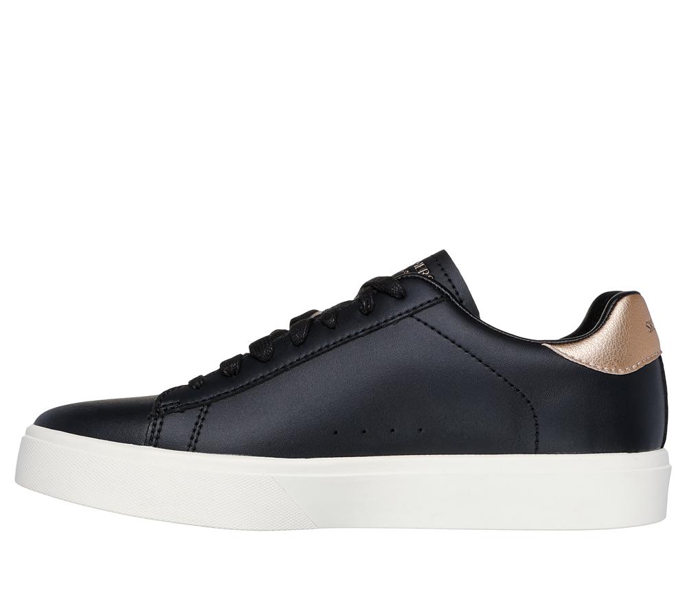 Women Skechers Eden LX - Beaming Glory Lace Up Shoes Black / Rose Gold  USA |  7815-WIKZO