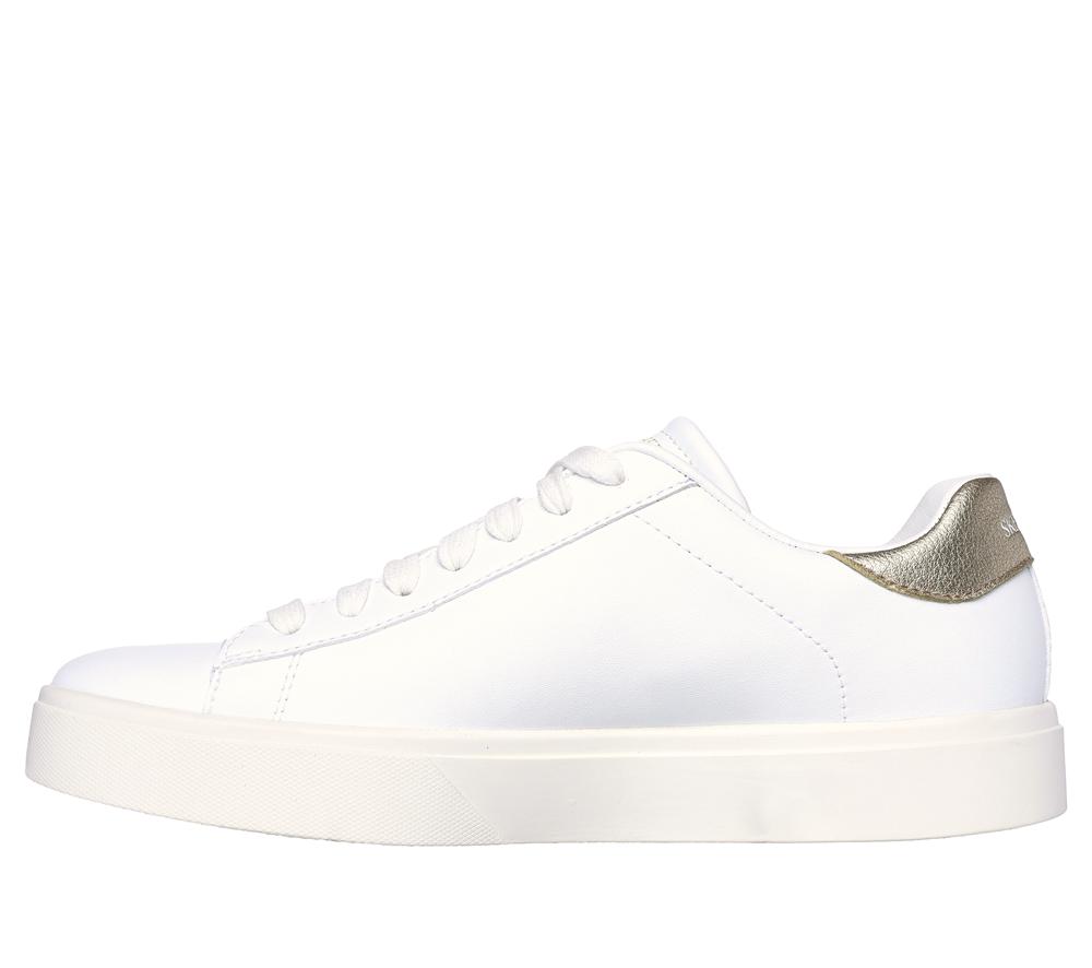 Women Skechers Eden LX - Beaming Glory Sneakers White / Gold  USA |  9123-JMNQR