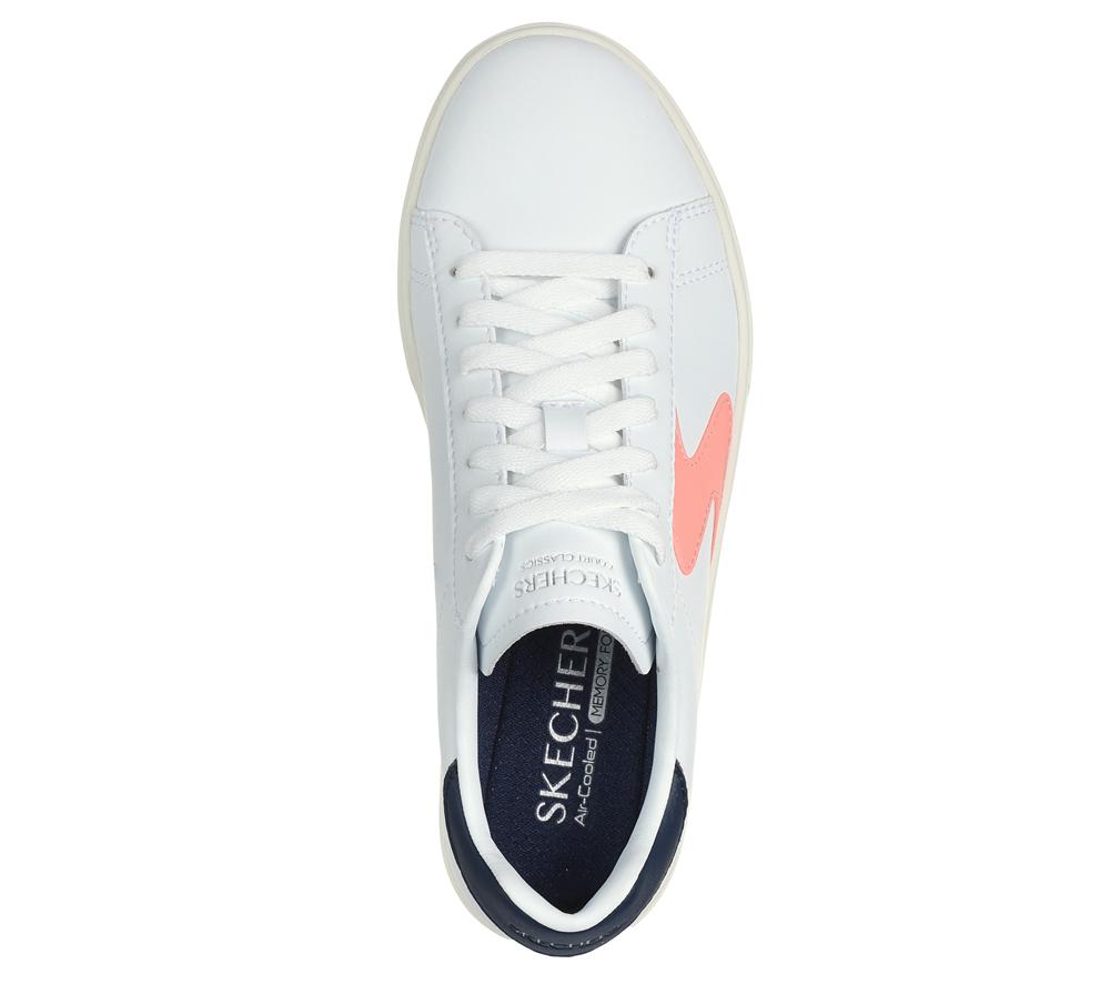 Women Skechers Eden LX - Top Grade Lace Up Shoes White / Navy  USA |  7521-GMPDK