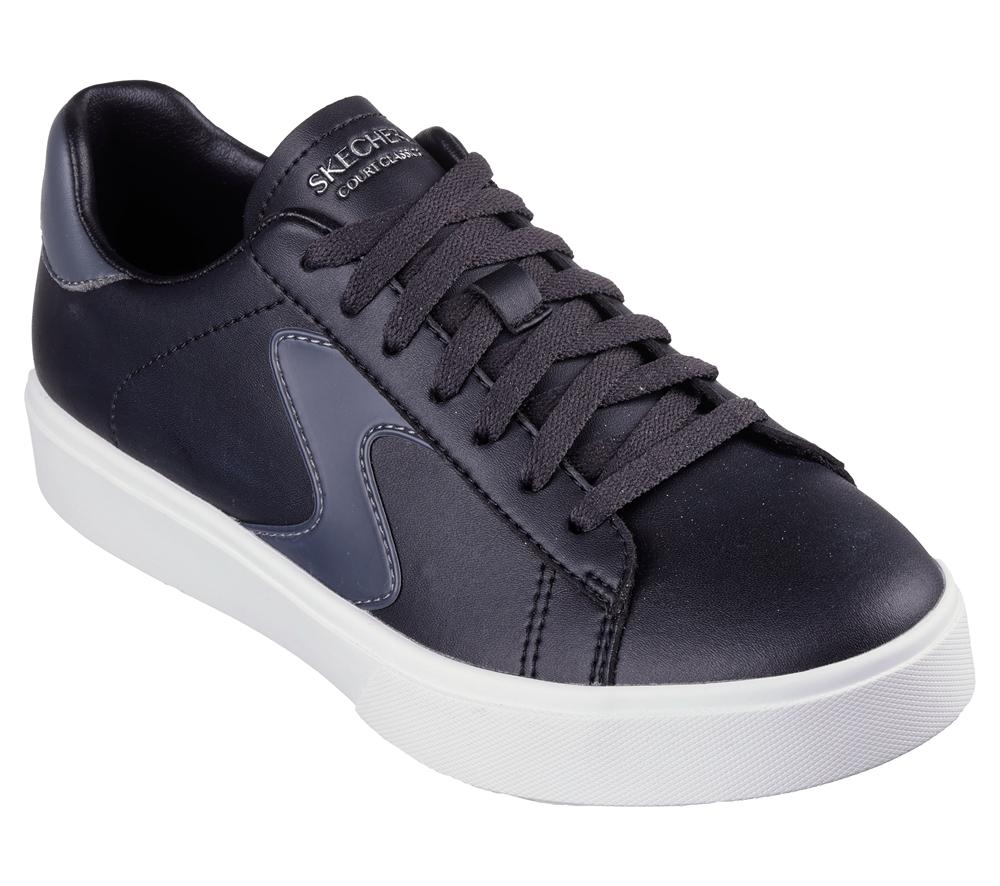 Women Skechers Eden LX - Top Grade Lace Up Shoes Black / White  USA |  0971-RDXKZ