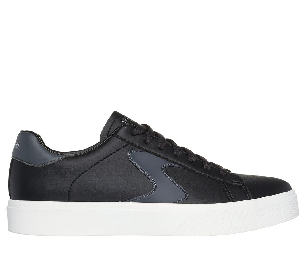 Women Skechers Eden LX - Top Grade Lace Up Shoes Black / White  USA |  0971-RDXKZ