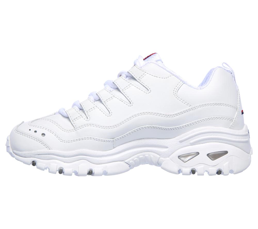 Women Skechers Energy - Timeless Vision Lace Up Shoes White  USA |  6810-PJWMI