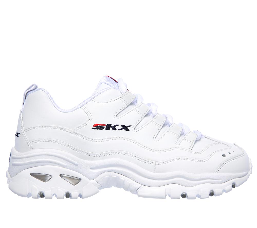 Women Skechers Energy - Timeless Vision Lace Up Shoes White  USA |  6810-PJWMI