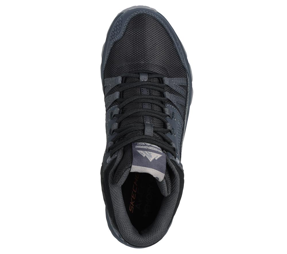 Women Skechers Escape Plan - Outward Voyage Lace Up Shoes Charcoal / Black  USA |  9784-QRFLK