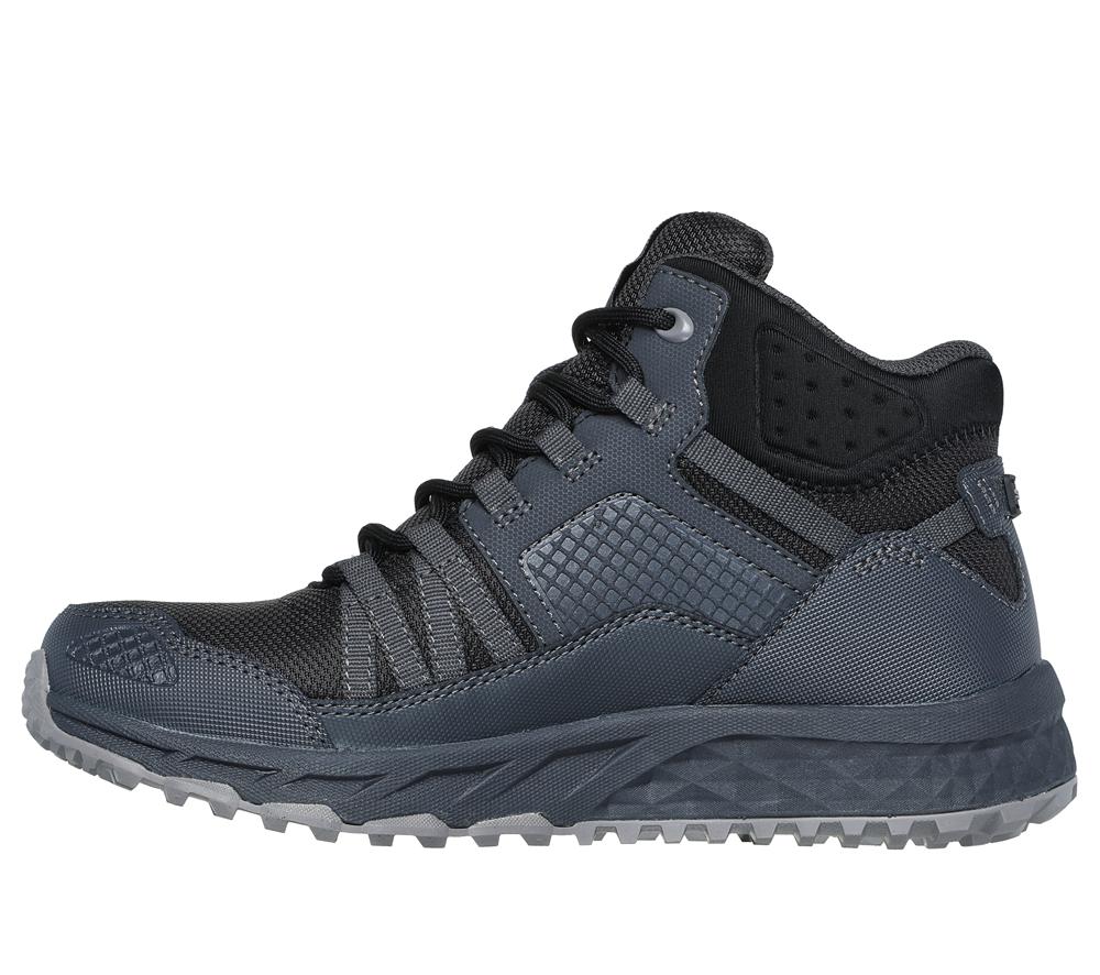 Women Skechers Escape Plan - Outward Voyage Lace Up Shoes Charcoal / Black  USA |  9784-QRFLK