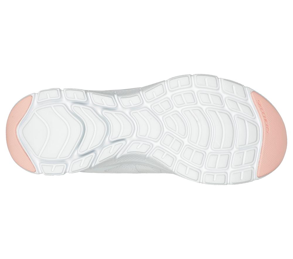Women Skechers FLEX APPEAL 4.0 - LET IT BLOSSOM Lace Up Shoes White / Multicolor  USA |  0128-XBQCY