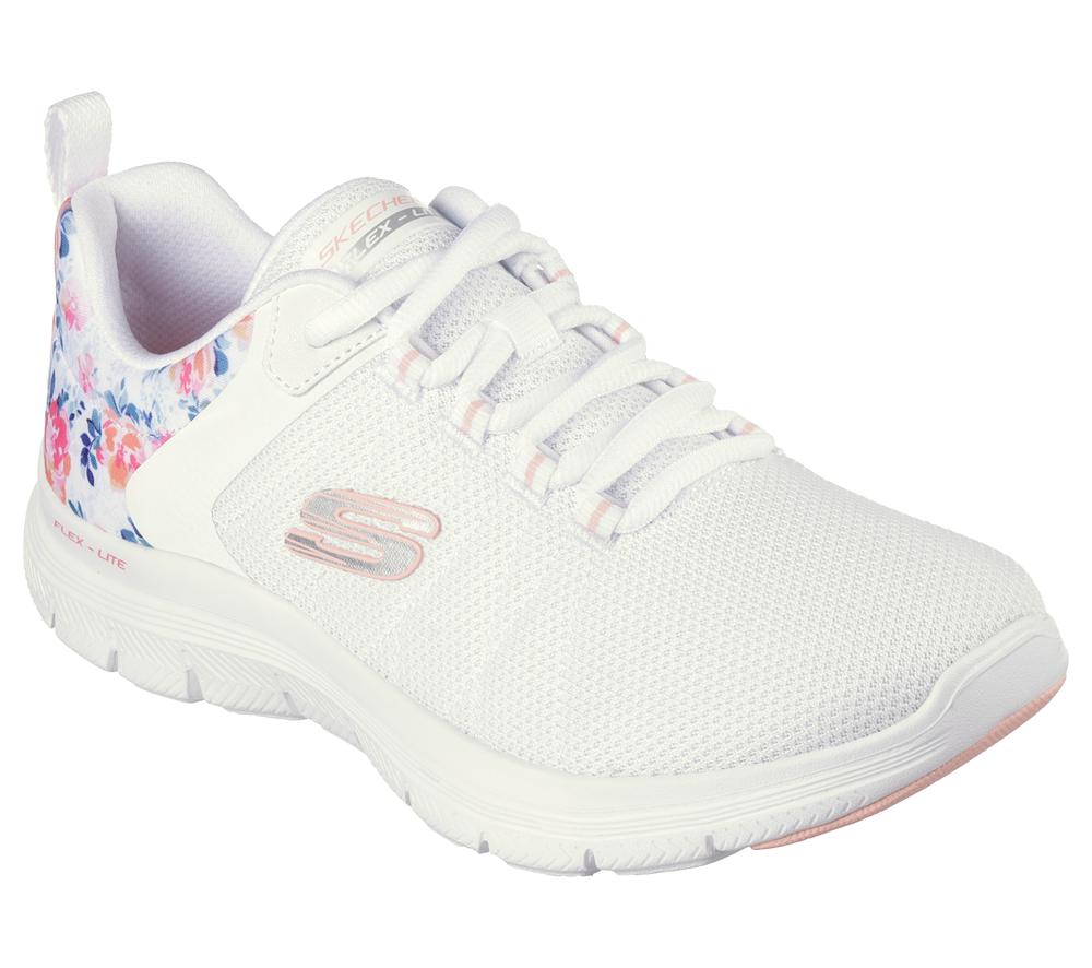 Women Skechers FLEX APPEAL 4.0 - LET IT BLOSSOM Sneakers White / Multicolor  USA |  6324-QVFCL