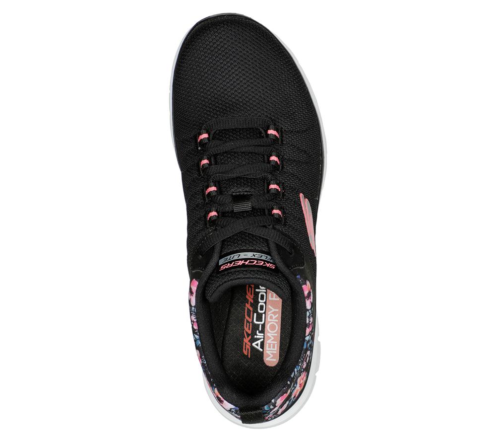 Women Skechers FLEX APPEAL 4.0 - LET IT BLOSSOM Sneakers Black / Multicolor  USA |  0897-HCZUK