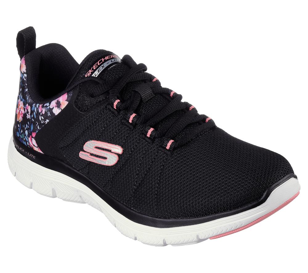 Women Skechers FLEX APPEAL 4.0 - LET IT BLOSSOM Sneakers Black / Multicolor  USA |  0897-HCZUK