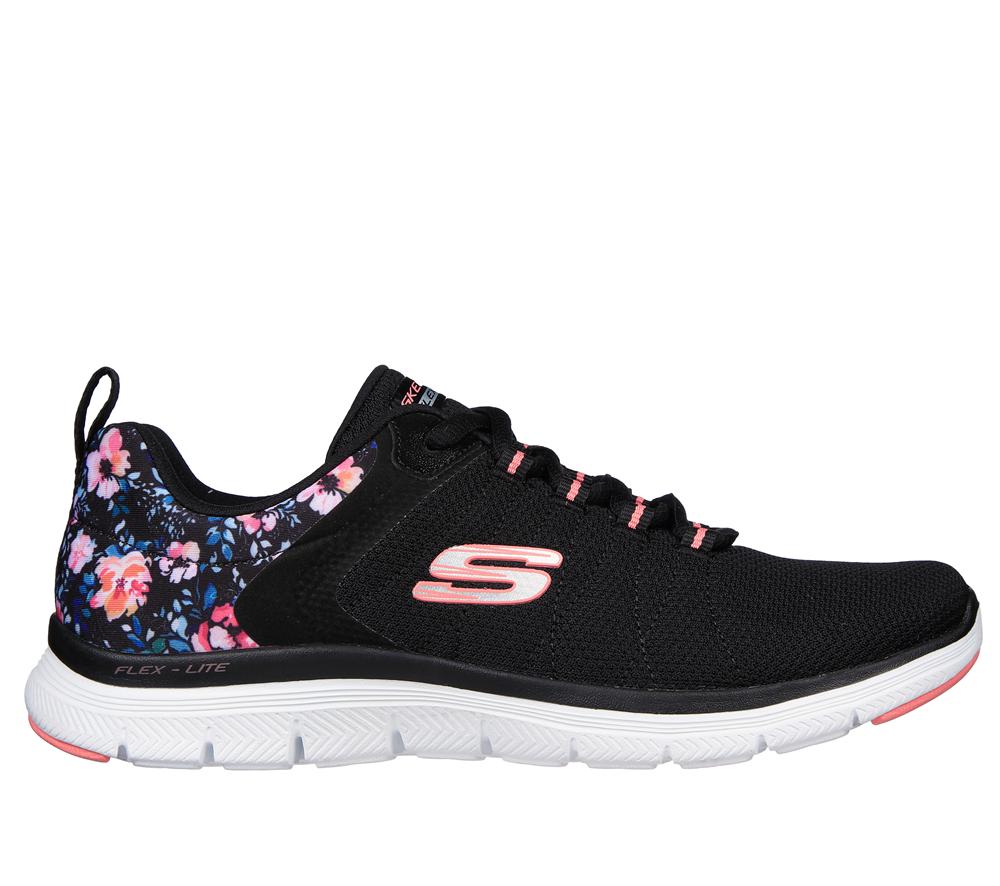 Women Skechers FLEX APPEAL 4.0 - LET IT BLOSSOM Sneakers Black / Multicolor  USA |  0897-HCZUK