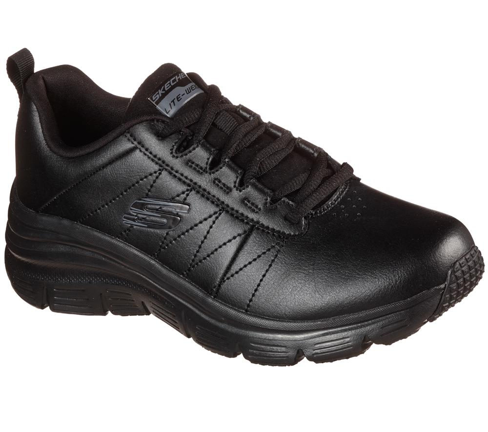 Women Skechers Fashion Fit - Effortless Lace Up Shoes Black  USA |  6279-CVHWG