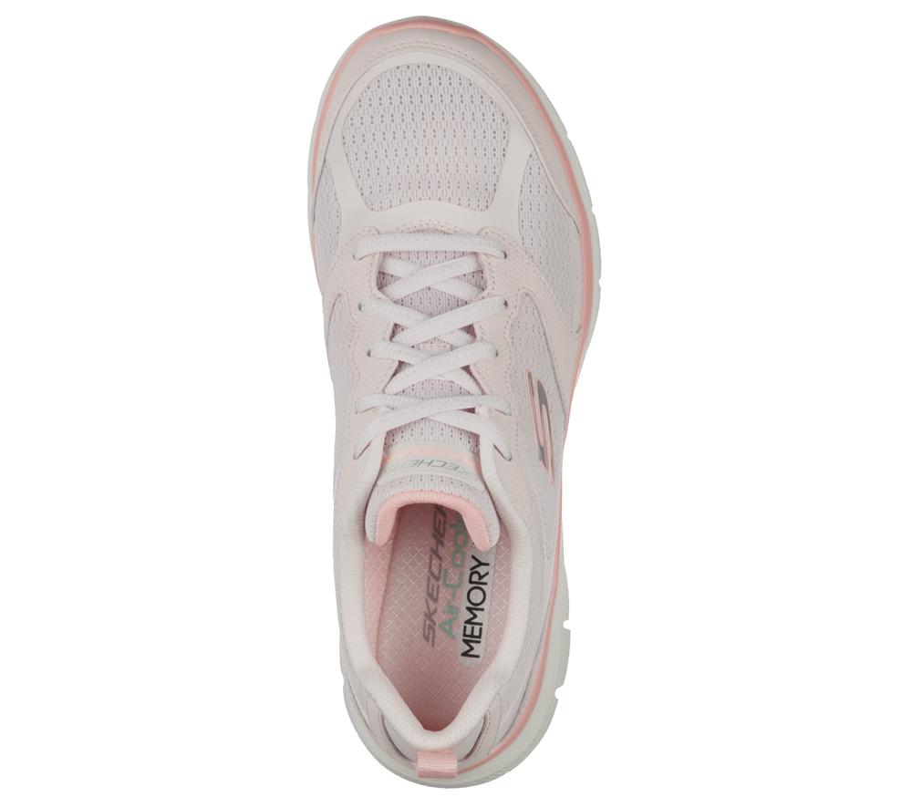 Women Skechers Flex Appeal 4.0 - Active Flow Lace Up Shoes Light Pink  USA |  5649-UQWRC