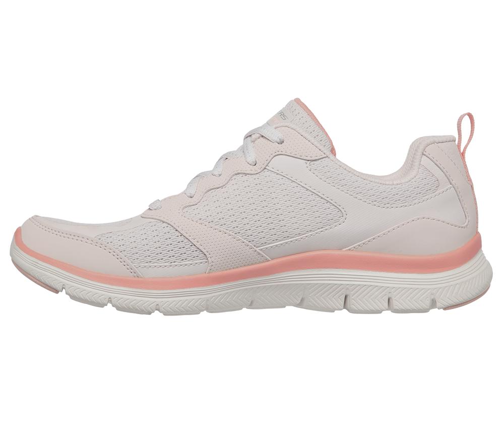 Women Skechers Flex Appeal 4.0 - Active Flow Lace Up Shoes Light Pink  USA |  5649-UQWRC