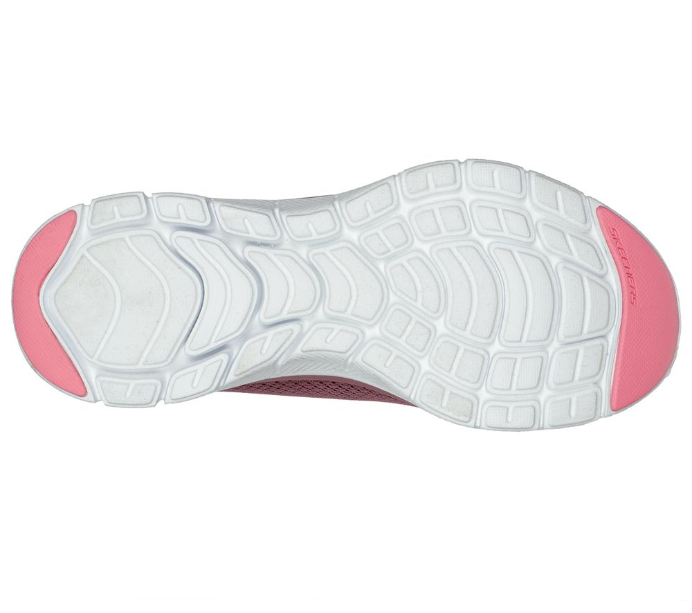 Women Skechers Flex Appeal 4.0 - Brilliant View Lace Up Shoes Mauve Purple  USA |  1257-AMCBX