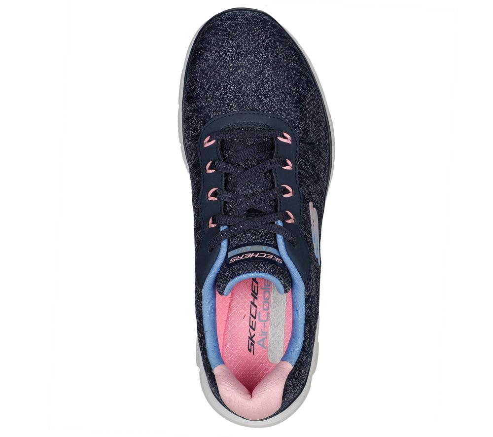 Women Skechers Flex Appeal 4.0 - Fresh Move Sneakers Navy / Multicolor  USA |  8597-SMUFW