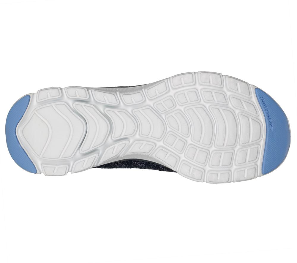 Women Skechers Flex Appeal 4.0 - Fresh Move Sneakers Navy / Multicolor  USA |  8597-SMUFW