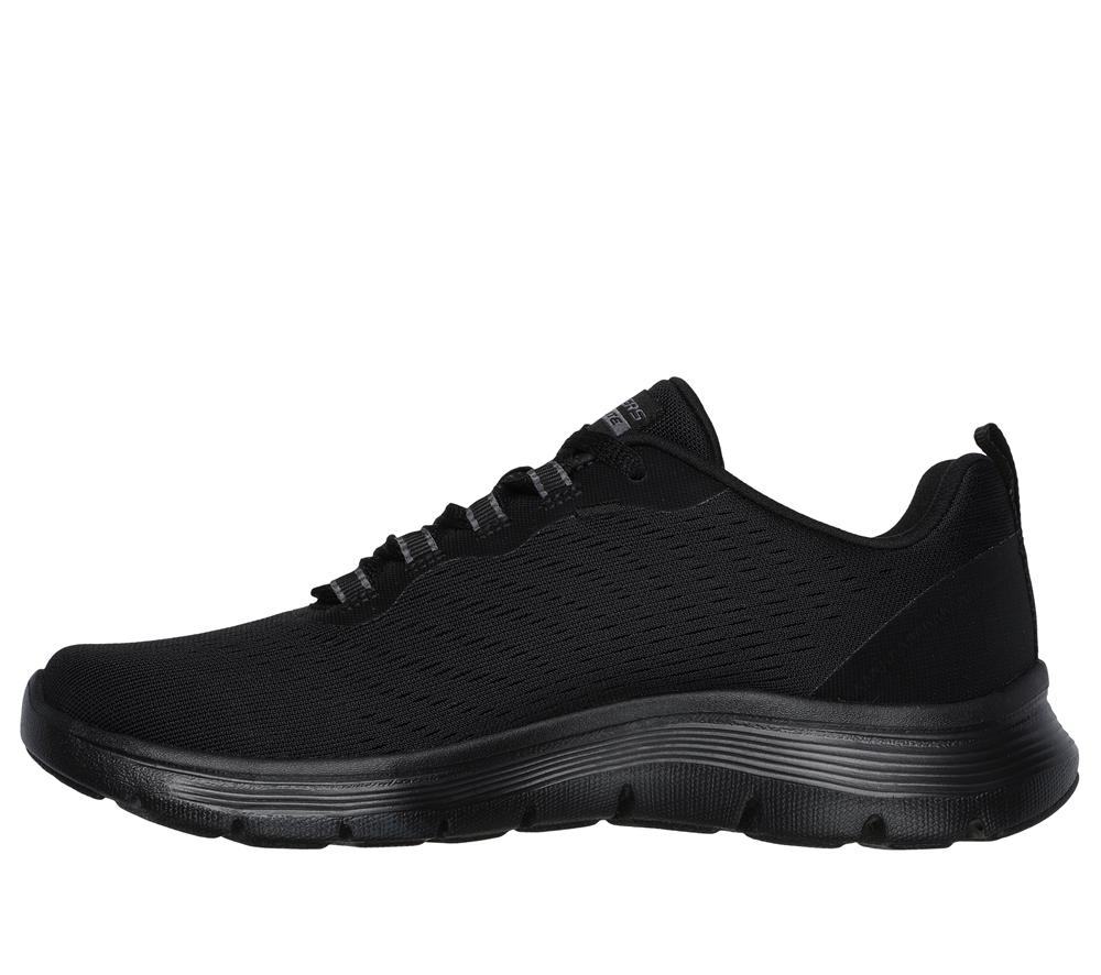 Women Skechers Flex Appeal 5.0 Lace Up Shoes Black  USA |  3109-KTBZE