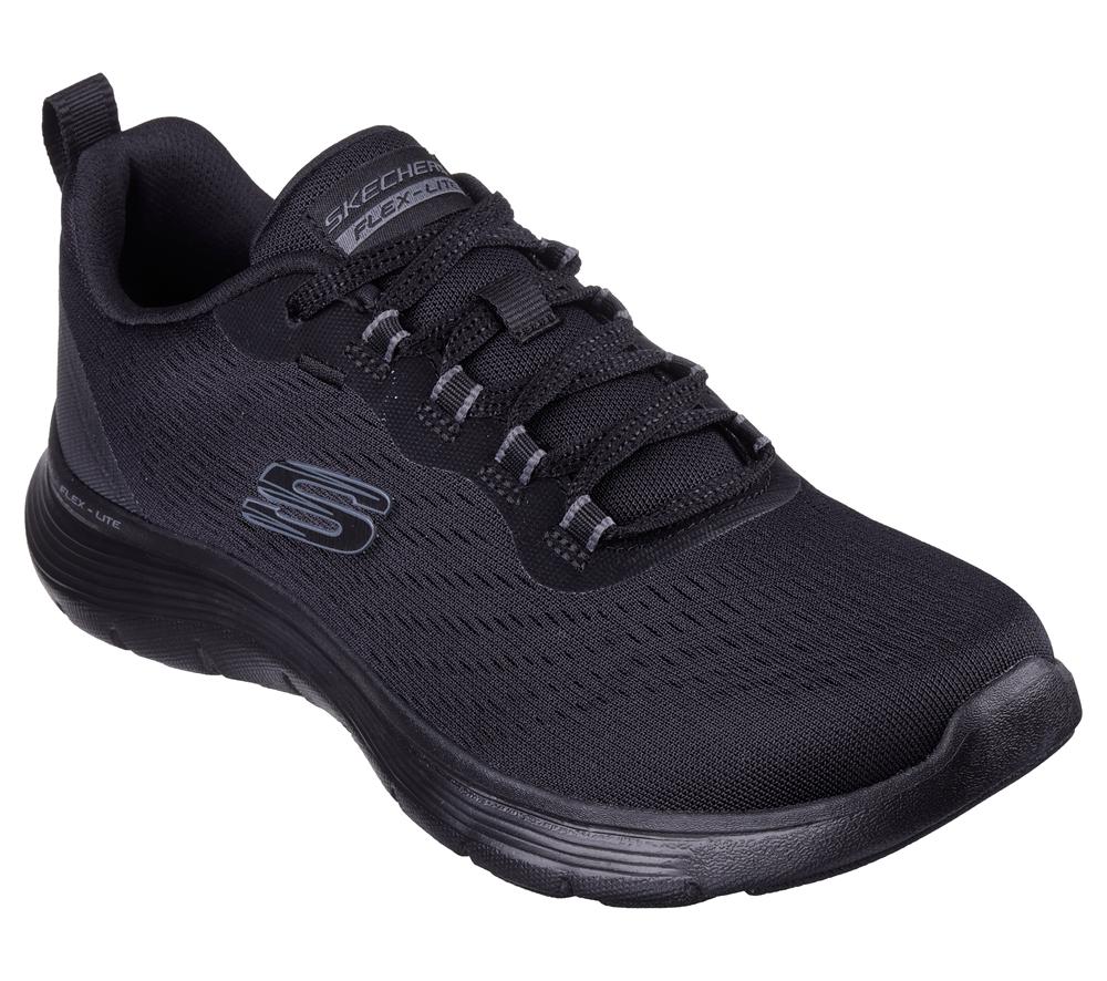 Women Skechers Flex Appeal 5.0 Lace Up Shoes Black  USA |  3109-KTBZE