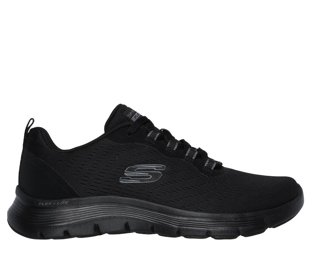 Women Skechers Flex Appeal 5.0 Lace Up Shoes Black  USA |  3109-KTBZE