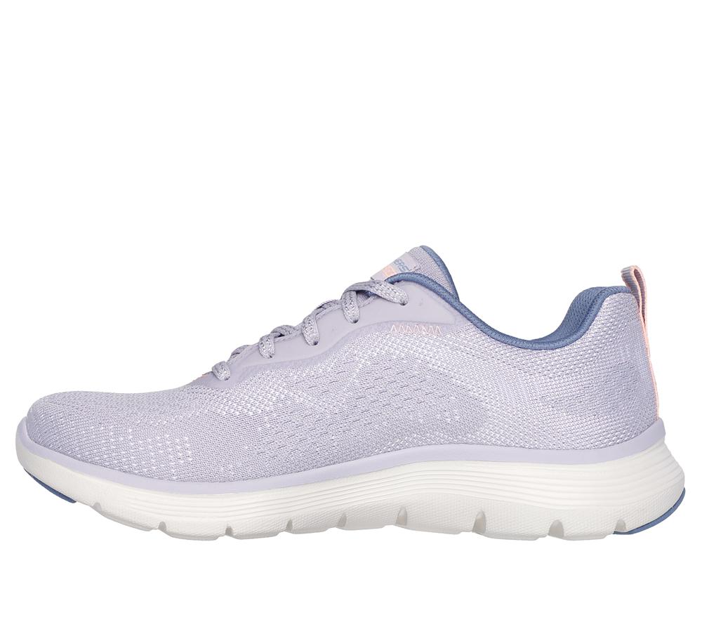 Women Skechers Flex Appeal 5.0 - Cruising Thru Lace Up Shoes Lavender / Multicolor  USA |  9734-COEAZ