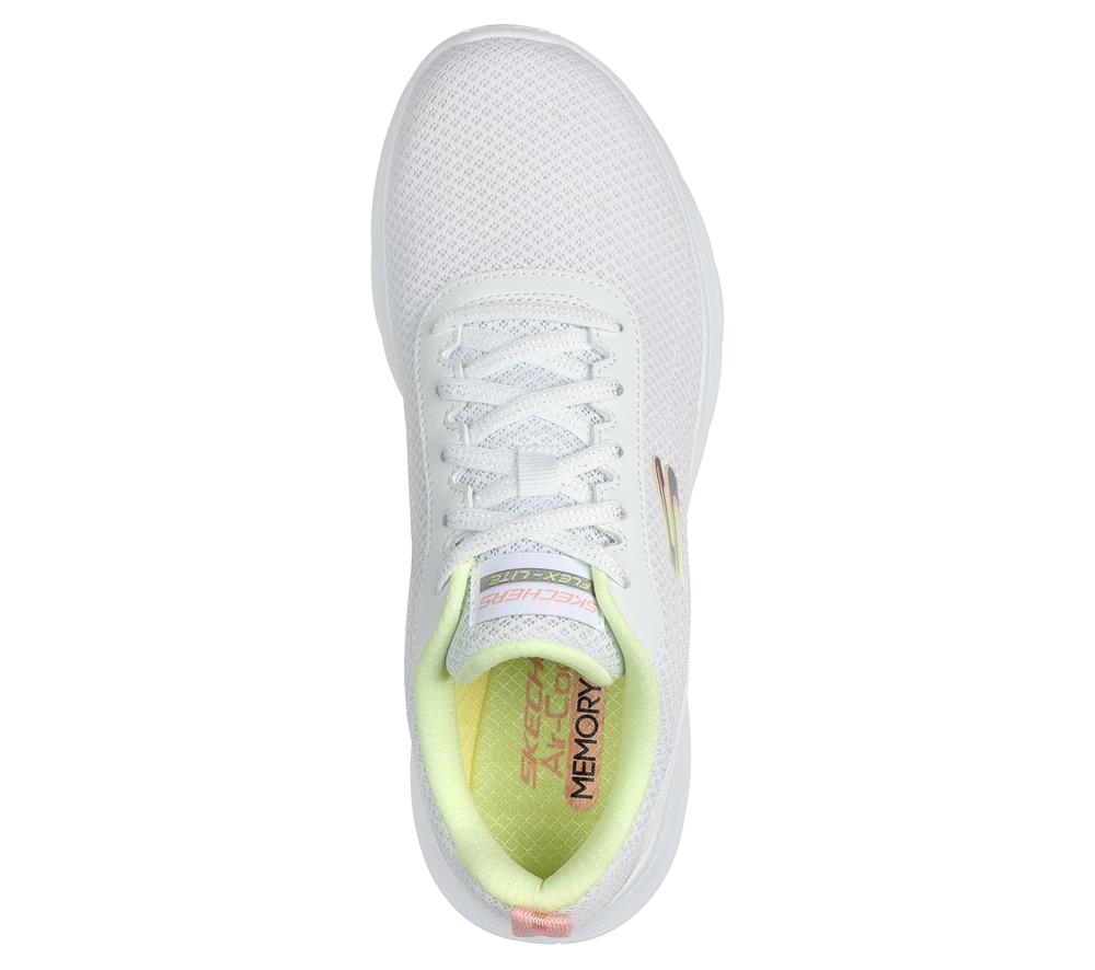 Women Skechers Flex Appeal 5.0 - New Thrive Lace Up Shoes White / Multicolor  USA |  2103-WPXIK