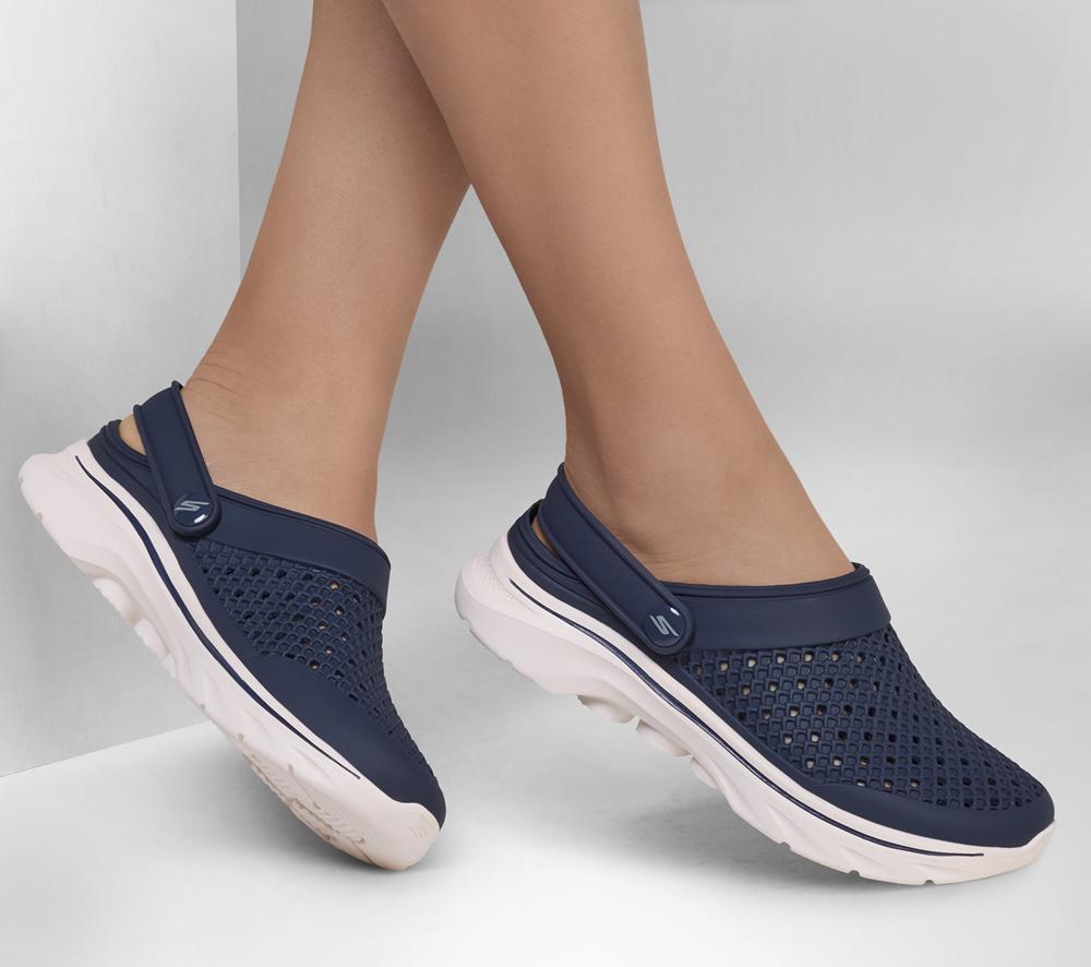 Women Skechers Foamies: GO WALK 7 - Joyous Sandals Navy / White  USA |  7328-PBDUL
