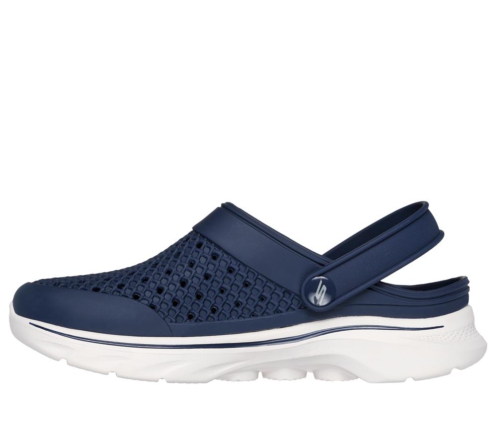 Women Skechers Foamies: GO WALK 7 - Joyous Sandals Navy / White  USA |  7328-PBDUL