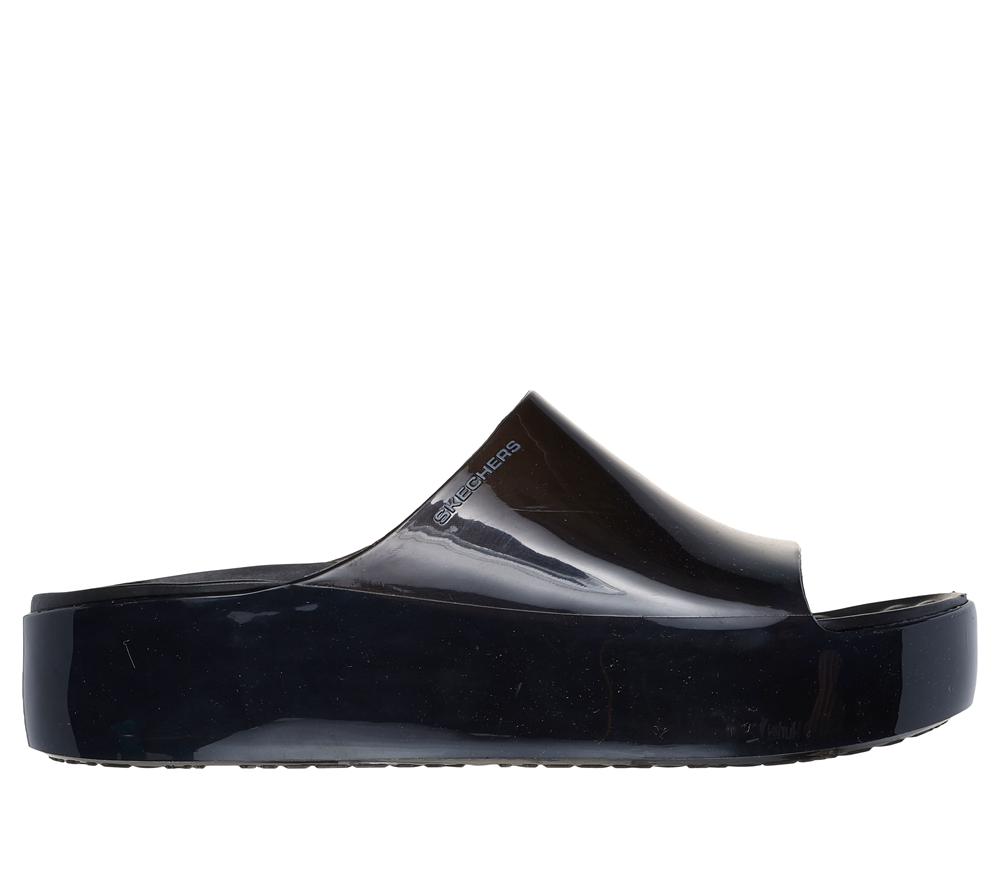 Women Skechers Foamies: Namaste - Inner Peace Sandals Black  USA |  0265-CLFUT