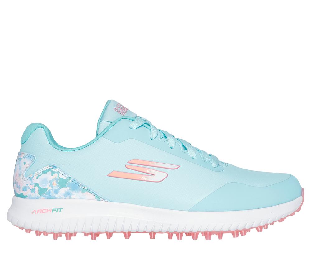 Women Skechers GO GOLF Max 3 Lace Up Shoes Teal Navy  USA |  5012-IGZRU