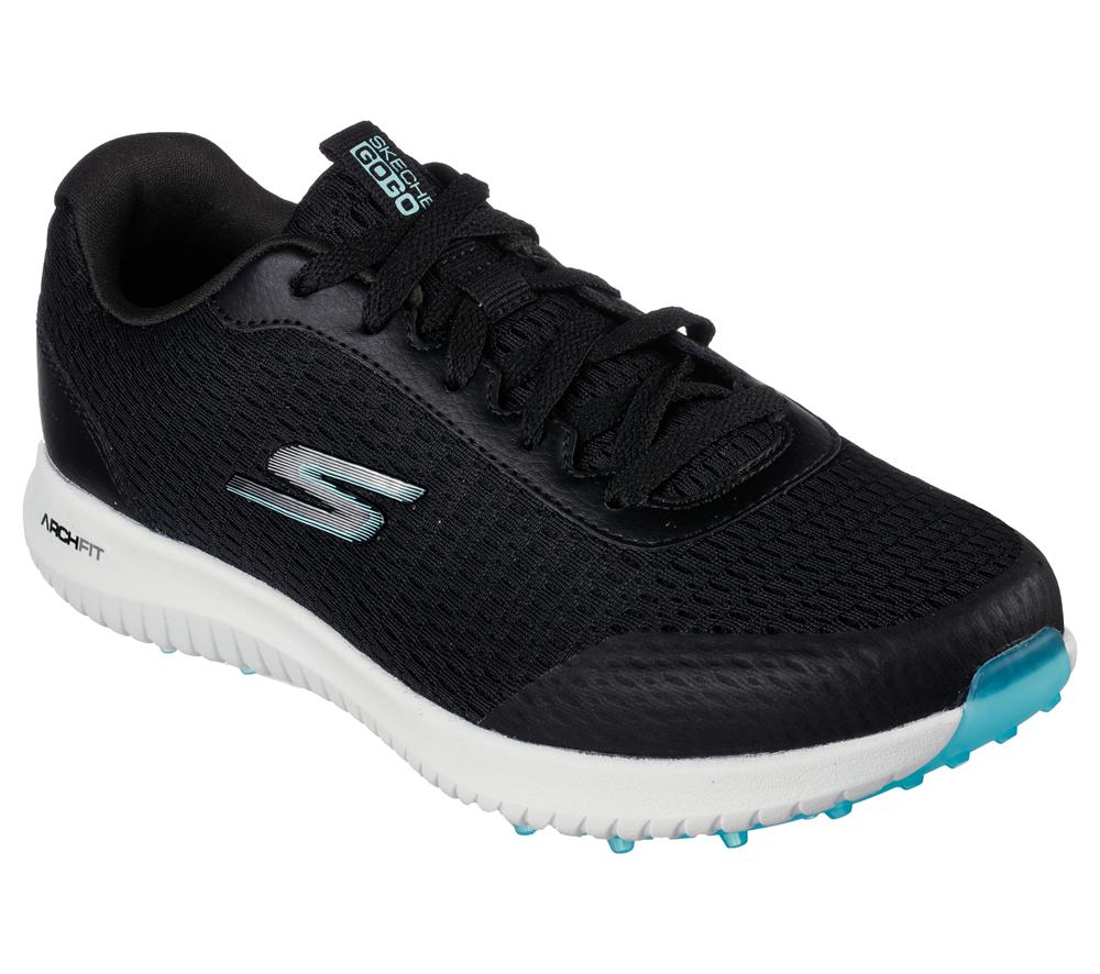 Women Skechers GO GOLF Max Fairway 3 Sneakers Black / Turquoise  USA |  1287-NUKVD