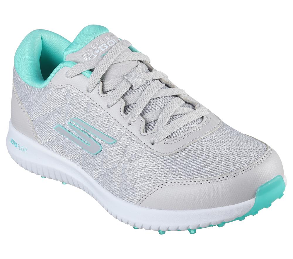 Women Skechers GO GOLF Max - Fairway 4 Lace Up Shoes Grey / Turquoise  USA |  0397-CUBVO