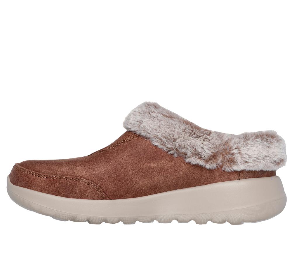 Women Skechers GO Lounge: On-the-GO Joy - Gratify Slip On Shoes Chestnut Brown  USA |  2041-OQJWX
